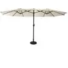 Happy Garden parasol de jardin double 2,7x4,6m LINAI beige en acier.