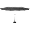 Happy Garden Parasol double 2,7x4,6m LINAI gris Gris