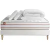 Marmottes and Co Pack Prêt A Dormir Matelas Le Doux 140x200cm Memoire De Forme - Ep. 24cm + Sommier Kit Blanc + 2 Oreillers + Couette 240x220