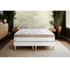 Non communiqué Ensemble sommier matelas LE COSY 180x200cm Mémoire de forme 7 zones de confort - Ep. 30cm + double sommiers Blanc