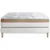 Ensemble LE COSY Memoire de forme 7 zones de confort sommier kit Blanc