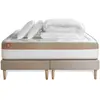 Marmottes & Co Pack Prêt A Dormir Matelas Le Cosy 180x200cm Memoire De Forme - Ep. 30cm + Double Sommiers Beige + 2 Oreillers + Couette