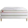 Non communiqué Ensemble sommier matelas LE PAISIBLE 90x200cm Mémoire de forme BioVisco - Ep. 24cm + sommier kit Blanc