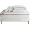 Marmottes & Co Pack Prêt A Dormir Matelas Le Paisible 180x200cm Memoire De Forme Biovisco + Sommier Kit Blanc