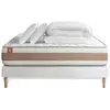 Marmottes & Co Pack Prêt A Dormir Matelas Le Délicat 160x200 Ressorts Ensaches Et Memoire De Forme + Sommier Blanc + 2 Oreillers + Couette