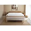 Non communiqué Ensemble sommier matelas LE DÉLICAT 140x190cm Ressorts ensachés + Mémoire de forme 5 zones de confort - Ep. 26cm + sommier Beige