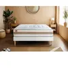 Non communiqué Ensemble sommier matelas LE TENDRE 140x190cm Ressorts ensachés + Mémoire de forme 7 zones de confort - Ep. 28cm + sommier Blanc
