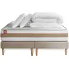 Marmottes & Co Pack Prêt A Dormir Matelas Le Tendre 180x200 Ressorts Ensaches + Memoire De Forme + Double Sommiers Beige