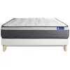 Actisom Ensemble 180x200 Matelas Hybride Sommier kit Blanc