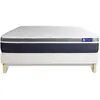 Actisom Ensemble 200x200 Matelas Hybride Sommier kit Blanc