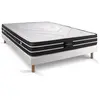 Prestige Literie Ensemble sommier matelas 160x200 Exclusive Ressorts ensachés - Ferme - Blanc