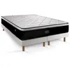 Prestige Literie Ensemble sommier matelas 160x200 Suite Ressorts ensachés et mémoire de forme - 26 cm - Equilibré - double sommiers blanc