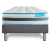 Bodycare Ensemble 90x190 matelas BodyFlex ressorts ensachés et mémoire de forme + sommier kit gris