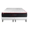 Somness Ensemble double sommier matelas ressorts ensaches et memoire de forme