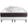 SOMNESS Pack matelas REGEN 160x200 + double sommiers blanc 80x200 + Couette + 2 oreillers 160 x 200 cm Blanc