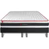 SOMNESS Matelas sommier 180x200 ressorts ensachés et mémoire de forme Energy