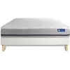 Actisom Ensemble matelas ACTIMEMO SOFT 3 zones de confort sommier KIT blanc