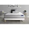 Actisom Ensemble 90x190 Matelas Mémoire de forme Sommier kit Blanc