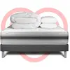 VITALIT Pack prêt à dormir VITALMEMO BACK 200 x 200 cm sommier Kit gris