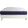 Actisom Ensemble 140x190 Matelas Latex et mémoire de forme Sommier kit Blanc