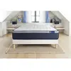 Actisom Ensemble 200x200 Matelas Latex et mémoire de forme Sommier kit Blanc