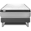 VITALIT Ensemble Vital Ergo 90 X 190 Cm Sommier Kit Gris