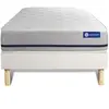 Actisom Ensemble matelas ACTILATEX SOFT 3 zones de confort sommier KIT blanc