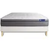 ACTISOM Ensemble sommier matelas 140x190 Actimemo zen Mémoire de forme - 26 cm - Equilibré - sommier kit Blanc