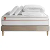 Marmottes & Co Pack Prêt A Dormir Matelas Le Paisible 160x200cm Memoire De Forme Biovisco + Sommier Beige + 2 Oreillers + Couette 260x240