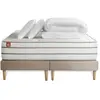 Marmottes & Co Pack sommier tapissier matelas  Mémoire de forme avec couette et oreillers