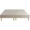 Marmottes & Co Pack sommier tapissier matelas  Mémoire de forme avec couette et oreillers