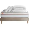 Marmottes & Co Pack Prêt A Dormir Matelas Le Paisible 200x200cm Memoire De Forme Biovisco + Sommier Kit Beige