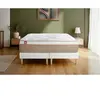 Non communiqué Ensemble sommier matelas LE SOYEUX 180x200cm Ressorts ensachés + Mémoire de forme BioVisco - Ep. 24cm + double sommiers Blanc