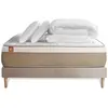 Marmottes and Co Pack Prêt A Dormir Matelas Le Soyeux 140x200cm Ressorts Ensaches + Memoire De Forme Biovisco + Sommier Beige