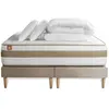 Marmottes & Co Pack Prêt A Dormir Matelas Le Raffiné 160x200cm Ressorts Ensaches + Memoire De Forme Biovisco + Double Sommiers Beige