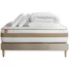 Marmottes & Co Pack Prêt A Dormir Matelas Le Raffiné 140x190cm Ressorts Ensaches + Memoire De Forme Biovisco + Sommier Beige