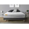 SEPTNUITS Ensemble sommier matelas 180x200 Memo spring Ressorts ensachés et mémoire de forme - 22 cm - Ferme - sommier kit gris