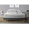Septnuits Pack Matelas + Sommier Kit Gris 140x190 Memo Spring Ressorts...