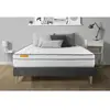 SEPTNUITS Ensemble sommier matelas 180x200 Memo luxe Ressorts ensachés et mémoire de forme - 26 cm - Equilibré - sommier kit gris