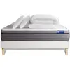 Actisom Pack sommier kit matelas Mémoire de forme 200x200 Blanc Complet