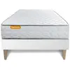 Septnuits Matelas Memoire de forme et sommier kit blanc 90 x 190 cm