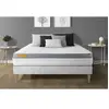 SEPTNUITS Ensemble sommier matelas 140x200 Memo zen Mémoire de forme - 26 cm - Ferme - sommier kit blanc