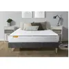 SEPTNUITS Ensemble sommier matelas 180x200 Memo Mémoire de forme - 20 cm - Très ferme - sommier kit gris