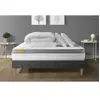 Septnuits Pack Matelas + Sommier Kit Gris 160x200 Memo Zen Mousse A Me...