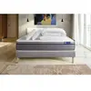 ACTISOM Ensemble sommier matelas 200x200 Actimemo zen - 26 cm - Equilibré - sommier kit gris + 2 oreillers + couette