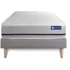 Actisom Ensemble matelas ACTILATEX SOFT 3 zones de confort sommier KIT gris