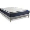 ACTISOM Ensemble sommier matelas 140x190 Actiflex max - 26 cm - Ferme - sommier kit gris