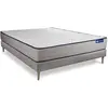 ACTISOM Ensemble sommier matelas 200x200 Actimemo form - 22 cm - Ferme - sommier kit gris
