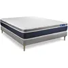 Actisom Ensemble 120x190 Matelas Hybride Sommier kit Gris