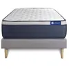 Actisom Ensemble 80x200 Matelas Hybride Sommier kit Gris